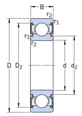 Подшипник 6005 2RSLTN9/C3VT162 SKF