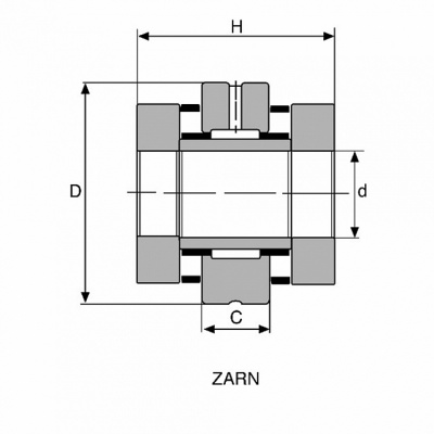 Подшипник 4-504708 E (ZARN 4075 TN) CRAFT