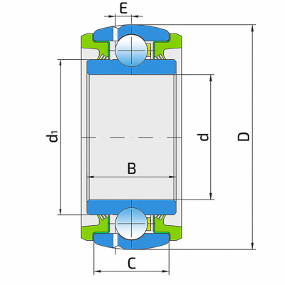 Корпусный подшипник GW 211 PPB20 FKL