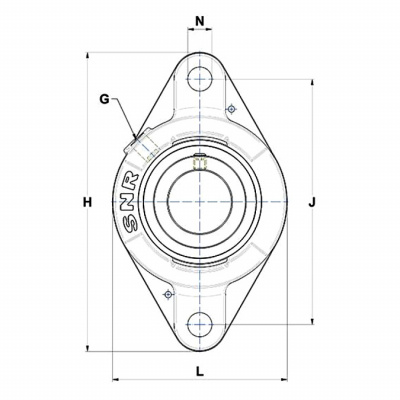 Корпусный подшипник EXFLZ 206 SNR