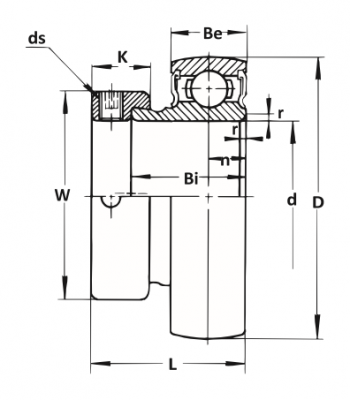 Корпусный подшипник KHR 205 AE ASAHI