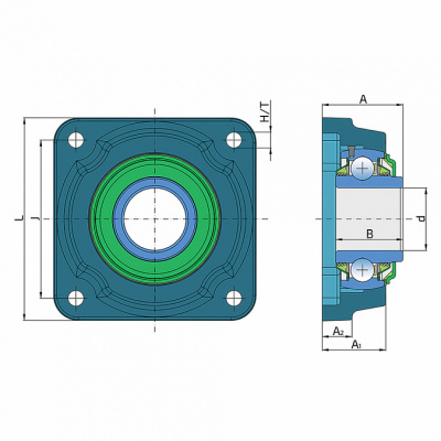 Подшипниковый узел LSQFR 308-13,5 TDT.H.T (FKL) FKL