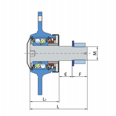 Ступица режущего узла PL50-155/5H-M30x1.5 FKL