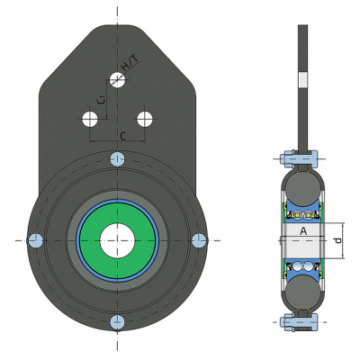 Подшипниковый узел PRB-45 FKL