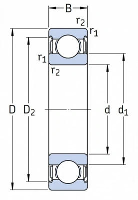 Подшипник 6006 2Z/C4GJNVT901 SKF