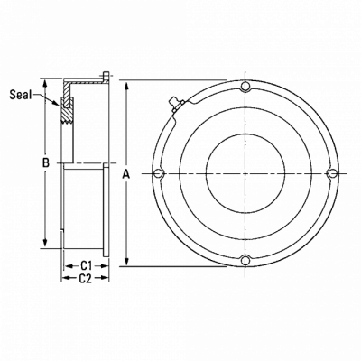 Корпусный узел со сферическим роликовым подшипником в сборе CVDR28-125MM TIMKEN