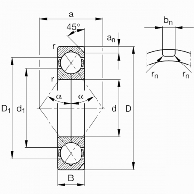 Подшипник QJ 214 N2MA KMR