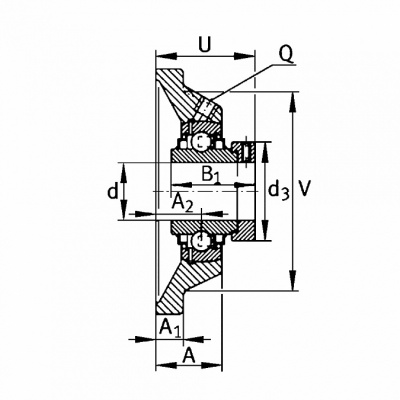 Подшипниковый узел RCJ 80-XL-I KMR