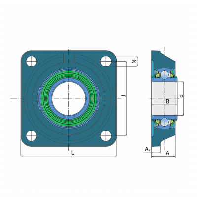 Подшипниковый узел LSQFH 210-2PB.H.40 FKL