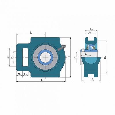Подшипниковый узел LET 210-2F FKL