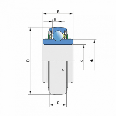 Подшипник шариковый самоустанавливающийся LS 205-2F FKL
