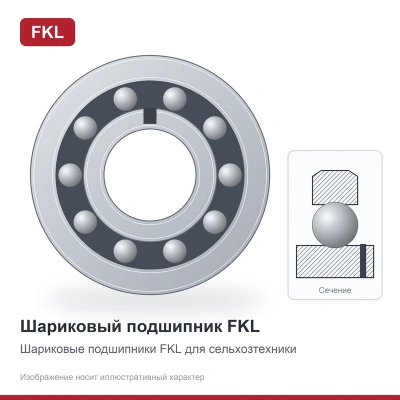 Подшипник шариковый самоустанавливающийся LE207-2T FKL