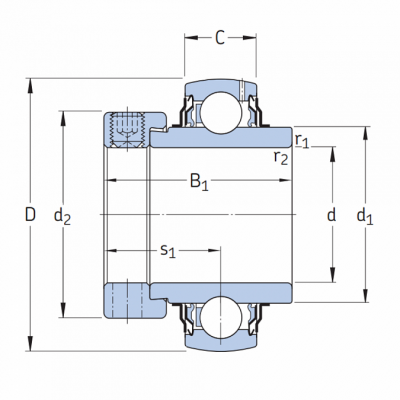 Подшипник YEL 211-200-2F KMR