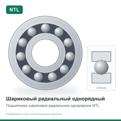 Подшипник 1000086 2RS NTL
