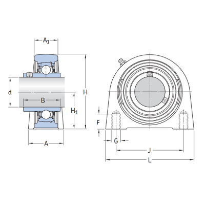 Подшипниковый узел SYF 40 TF KMR