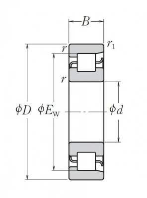 Подшипник NF 306 E FBJ