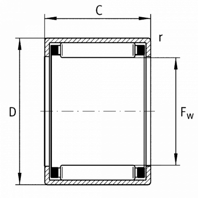 Подшипник HK 1814-RS-L271 INA